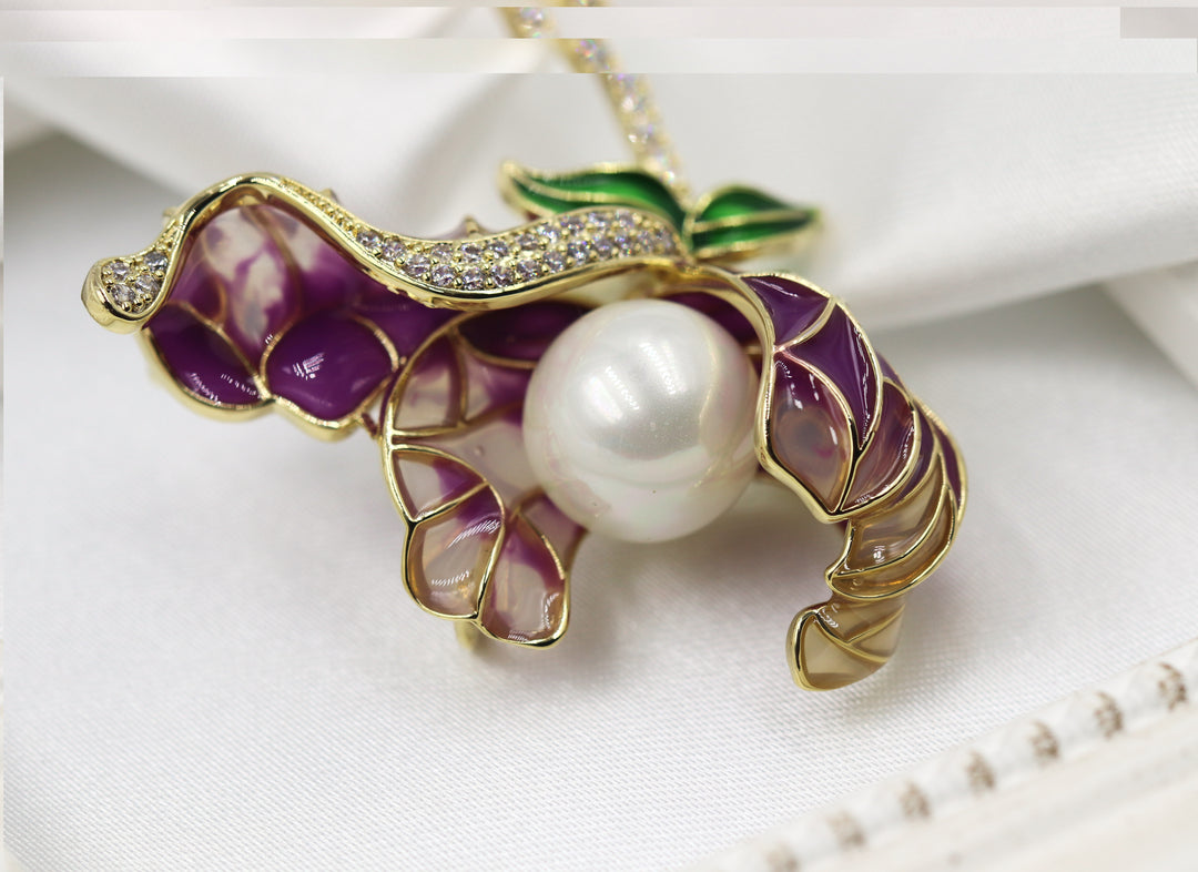 elegant flower brooch