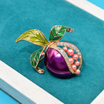 Load image into Gallery viewer, Enamel Pomegranate Fruit Brooch
