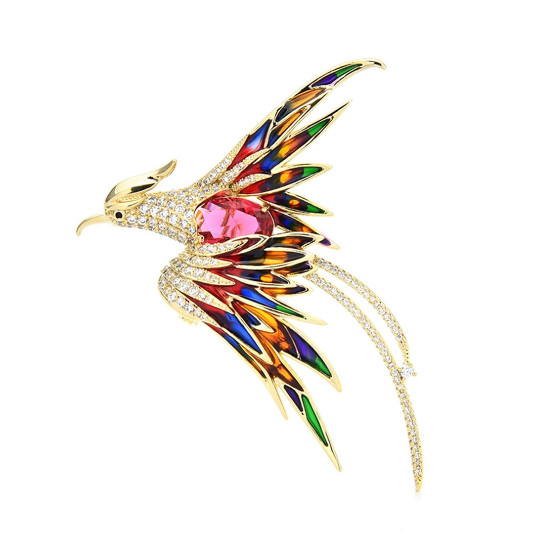 rainbow phoenix brooch