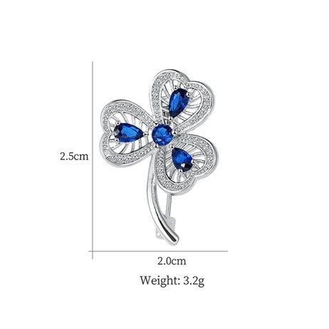 luxury silver brooch