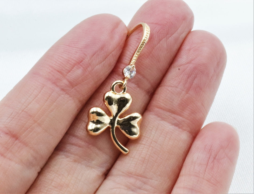 flower gold earrings