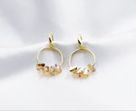 Load image into Gallery viewer, 24K Gold Earrings, Crystals, Hoop Earrings, Small Hoop Earrings, Sparkling Drop Hoop Earrings, Dainty Hoops, Thin Gold Hoops, Delicate Hoops
