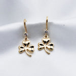 Load image into Gallery viewer, cute clover gold earrings
