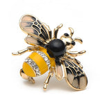 Load image into Gallery viewer, Enamel Honey Bee Pin, Beetle Brooch, Vintage Brooch, Unique Brooch, Crystal Elegant Brooch, Bumble Bee Brooch,Bee Jewelry,Modern Brooch Gift
