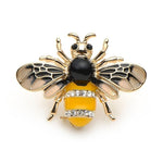 Load image into Gallery viewer, Enamel Honey Bee Pin, Beetle Brooch, Vintage Brooch, Unique Brooch, Crystal Elegant Brooch, Bumble Bee Brooch,Bee Jewelry,Modern Brooch Gift
