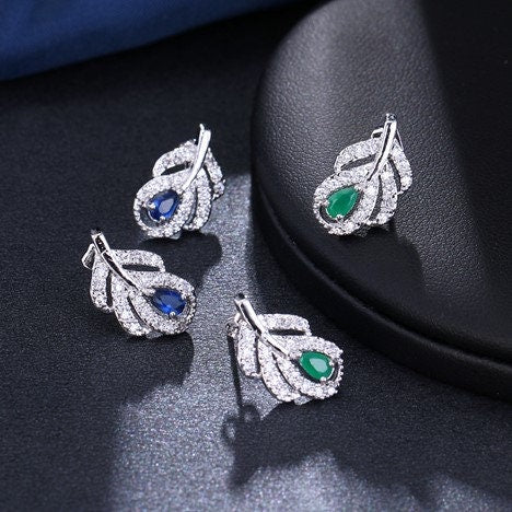 luxury silver earrings