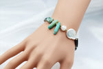 Load image into Gallery viewer, green gemstone beaded bracelet
