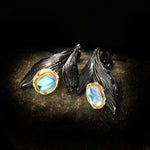 Load image into Gallery viewer, blue crystal stud earrings
