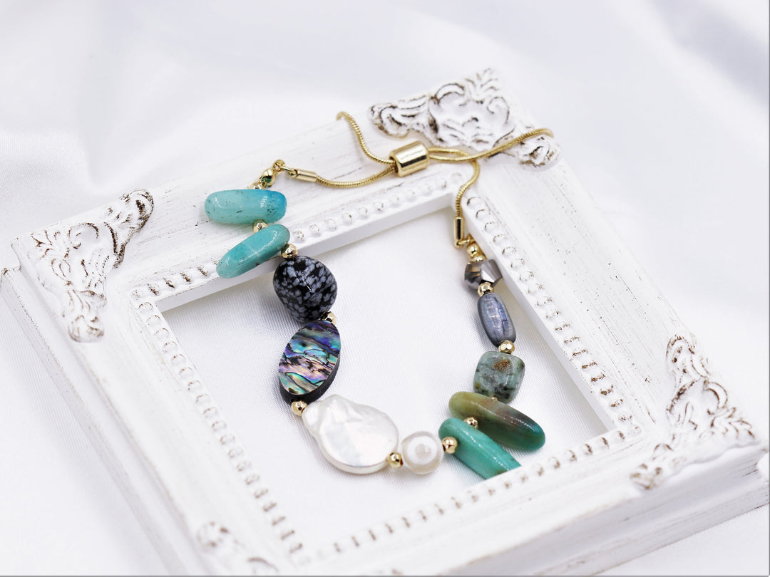 gemstone adjustable bracelet