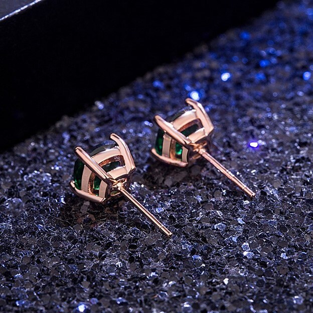 emerald studs