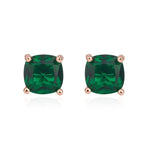 Load image into Gallery viewer, emerald earrings rose gold
