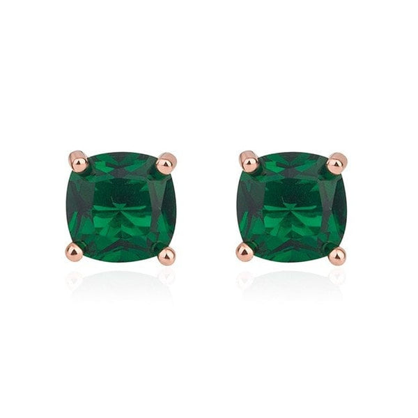 emerald earrings rose gold