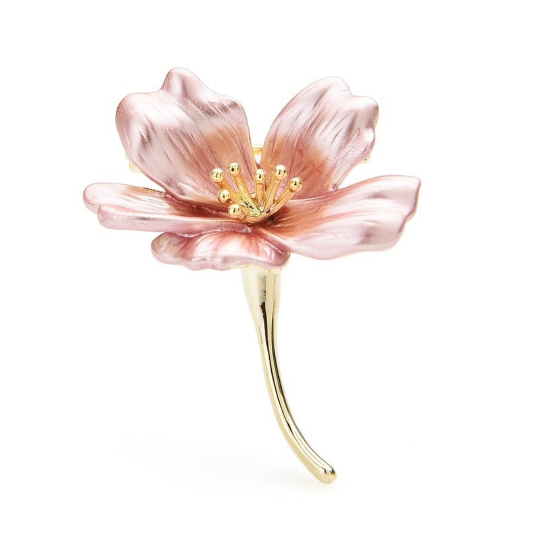 pink flower brooch