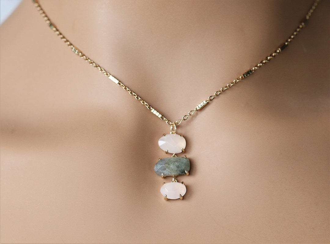 Labradorite Gemstone Chain Necklace