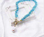 Load image into Gallery viewer, pearl amazonite beaded necklace
