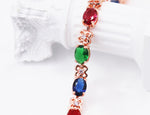 Load image into Gallery viewer, Zircon Crystals Bracelet, Tennis Bracelet, Simple Gold Bracelet, Romantic Bracelet, Unique Gift, Bridal Bracelet, Friendship Bracelet
