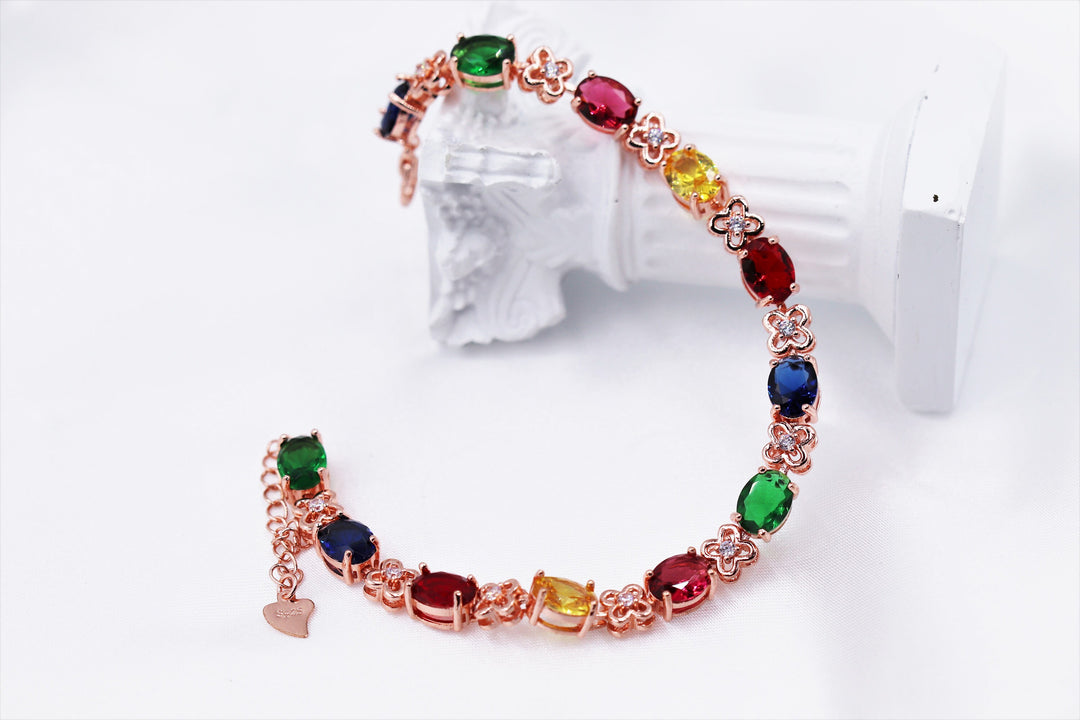 Zircon Crystals Bracelet, Tennis Bracelet, Simple Gold Bracelet, Romantic Bracelet, Unique Gift, Bridal Bracelet, Friendship Bracelet