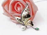 Load image into Gallery viewer, Gold Butterfly Brooch, Luxury Brooch, Elegant Brooch, 18k Gold Statement Brooch, Unique Gift, Suit Brooch, Modern Brooch, Unique Brooch
