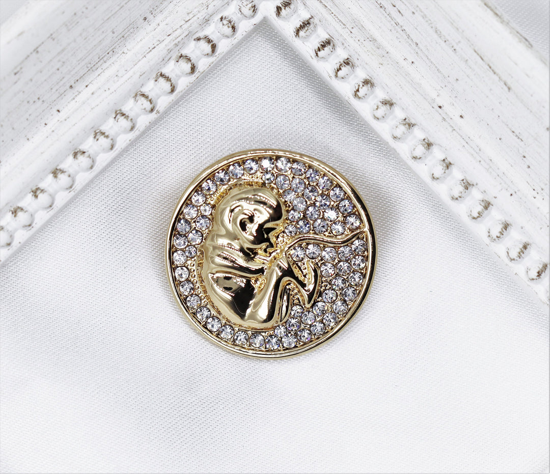 Newborn Brooch, Mother Gift, Thank You Gift for Doctor Nurse, Medical Brooch, Elegant Brooch, Modern Brooch, Unique Brooch, Doctor Brooch