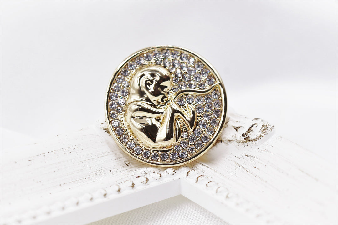 Newborn Brooch, Mother Gift, Thank You Gift for Doctor Nurse, Medical Brooch, Elegant Brooch, Modern Brooch, Unique Brooch, Doctor Brooch