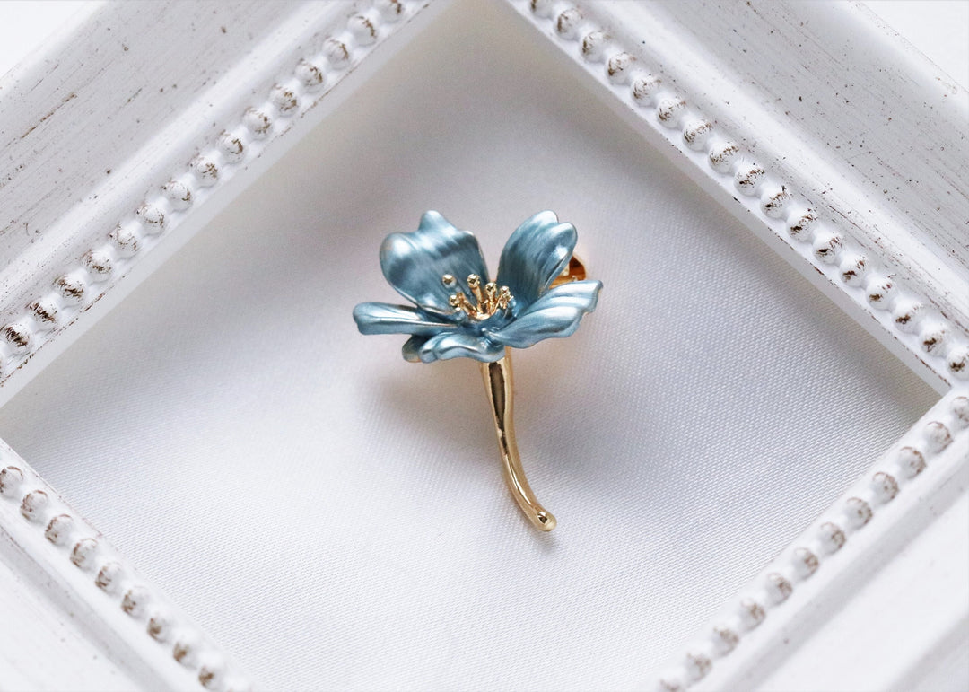 enamel flower brooch