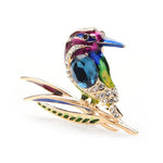 Load image into Gallery viewer, Vintage Bird Brooch, Elegant Brooch, Crystal Jewelry, Statement Brooch, Enamel Cute Brooch, Gift, Dress Brooch, Modern Brooch, Unique Brooch
