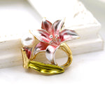 Load image into Gallery viewer, pink flower brooch
