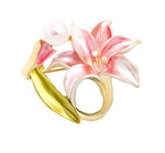 Load image into Gallery viewer, Enamel Lily Flower Brooch
