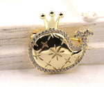Load image into Gallery viewer, Little Whale Brooch, Vintage Elegant Brooch, Luxury Brooch, Statement Brooch, Gift, Dress Brooch, Modern Brooch, Unique Brooch, Cute Brooch
