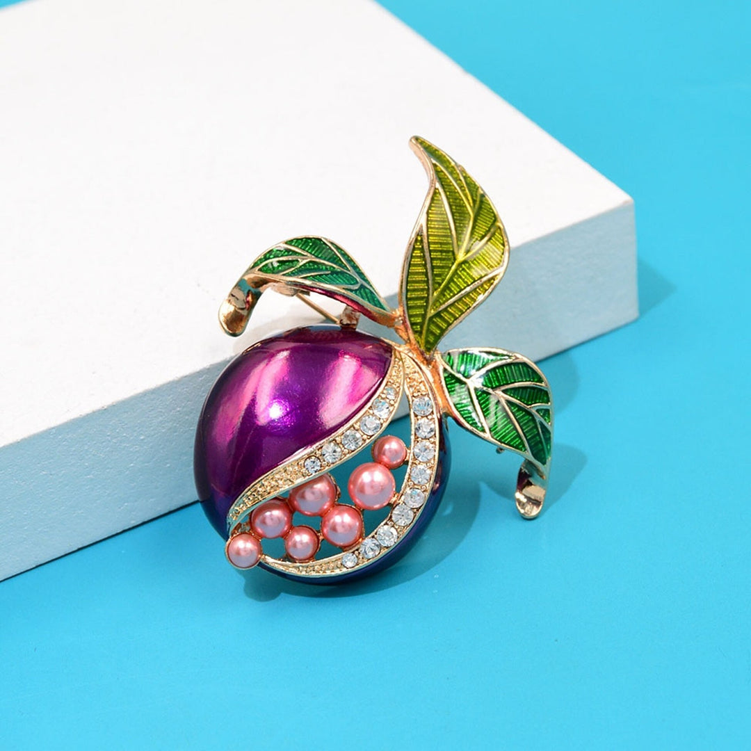 Enamel Pomegranate Fruit Brooch