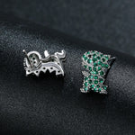 Load image into Gallery viewer, silver dragon stud earrings
