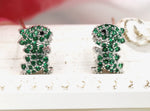 Load image into Gallery viewer, green dragon stud earrings
