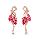 Load image into Gallery viewer, Pink Flamingo Earrings, Luxury Earrings, Rose Gold Filled Earrings, Classy Earrings, 24k Gold Earrings-Unique Earrings-Formal Earrings, Gift
