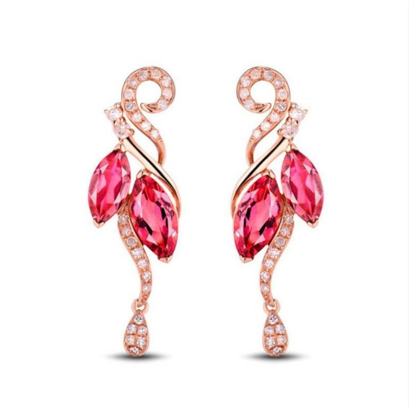 Pink Flamingo Earrings, Luxury Earrings, Rose Gold Filled Earrings, Classy Earrings, 24k Gold Earrings-Unique Earrings-Formal Earrings, Gift
