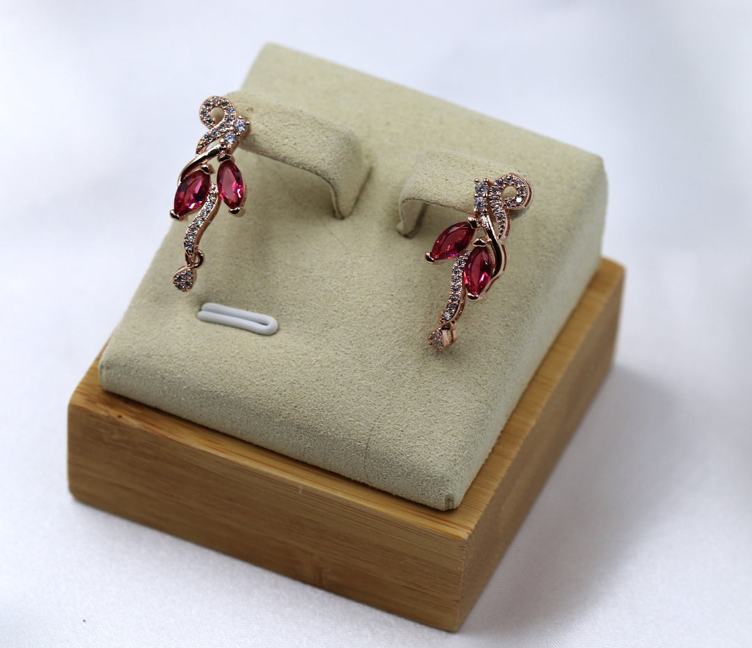 Pink Flamingo Earrings, Luxury Earrings, Rose Gold Filled Earrings, Classy Earrings, 24k Gold Earrings-Unique Earrings-Formal Earrings, Gift