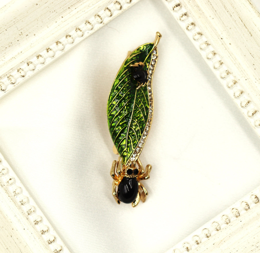 enamel brooch