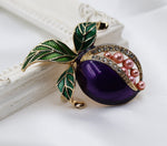 Load image into Gallery viewer, purple pomegranate brooch
