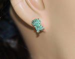 Load image into Gallery viewer, green dragon stud earrings
