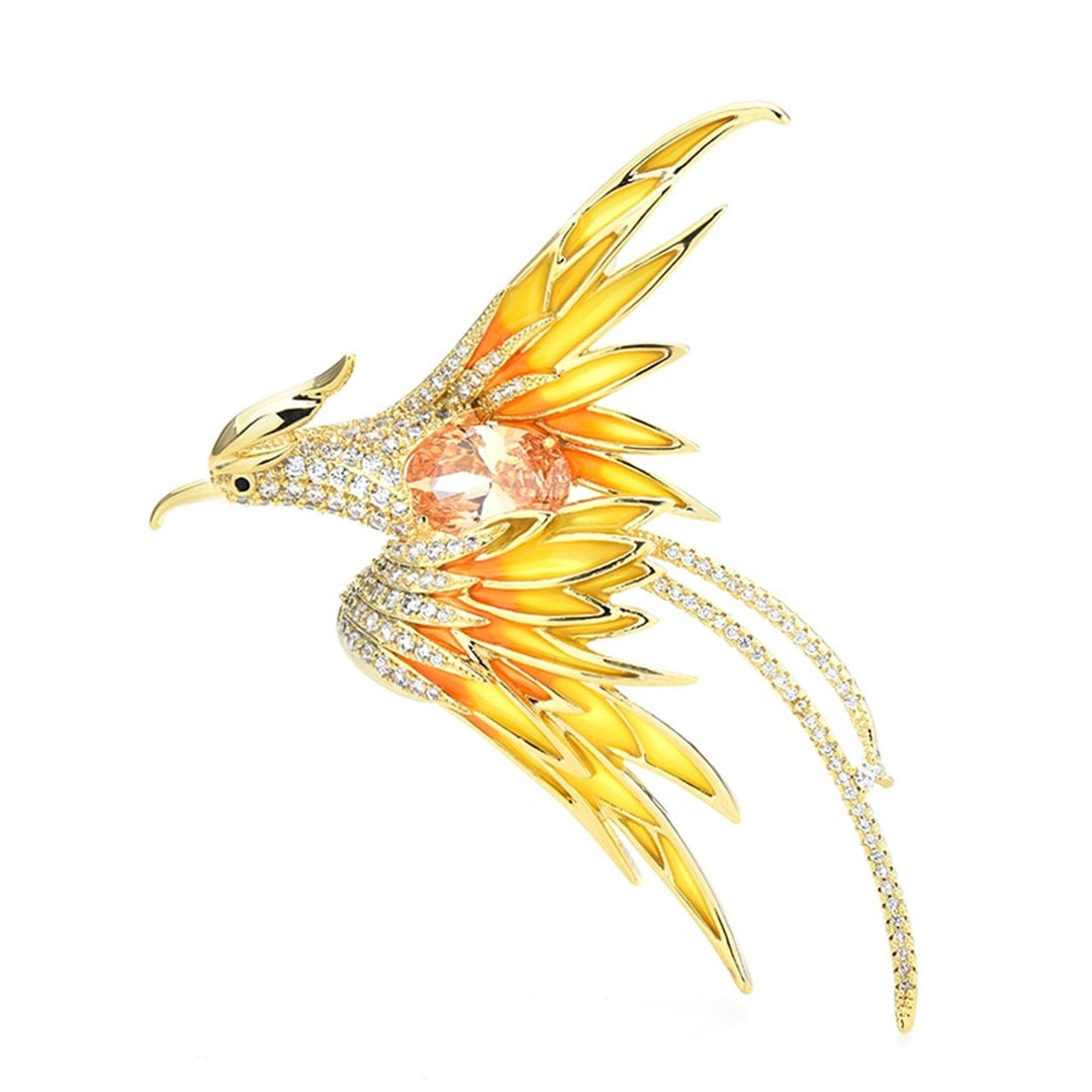 yellow phoenix brooch