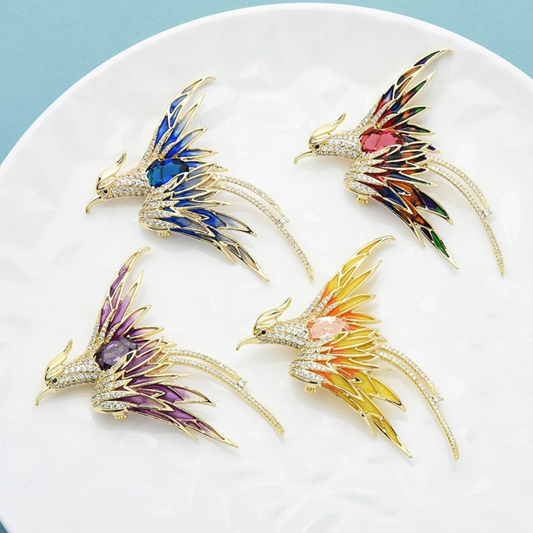 elegant bird brooch