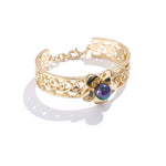 Load image into Gallery viewer, black pearl gold bracelet
