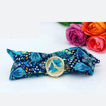 Load image into Gallery viewer, Custom Watch Strap Silk Scarf, Silk Wrap Bracelet, Colorful Wrist Scarf Band, Elegant Watch Gift for Her, Fabric Band Wrist Watch Bracelet
