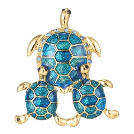 elegant turtle brooch