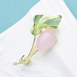 Load image into Gallery viewer, Opal Pink Tulip Brooch
