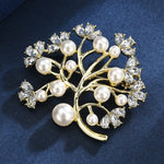 Load image into Gallery viewer, White Tree of Life Brooch, Luxury Brooch, Elegant Brooch, Suit Brooch, Unique Gift, Contemporary Brooch, Unique Brooch, Crystal Jewelry
