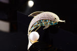 Load image into Gallery viewer, 18k gold plated brooch
