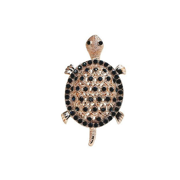 sea turtle golden brooch