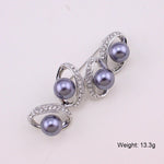 Load image into Gallery viewer, Elegant Brooch, Statement Brooch, Grey Pearl Bridal Brooch, Luxury brooch-Large Crystal Brooch-Victorian Jewelry-Modern Brooch-Unique Brooch

