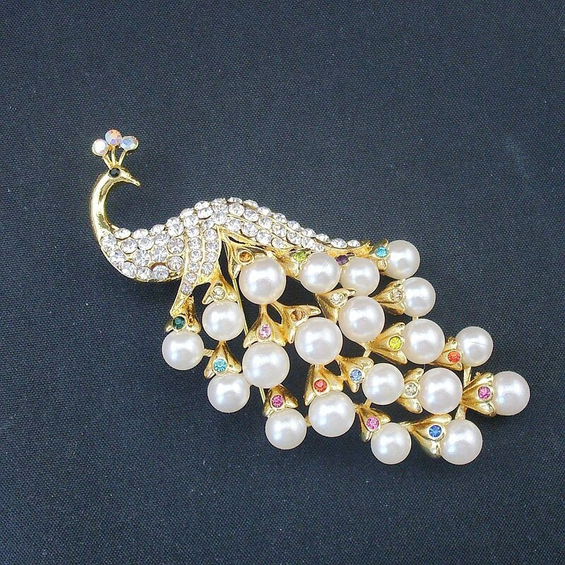 Phoenix Brooch, Crystal Bird Brooch, Peacock Brooch, Elegant Brooch, Unique Brooch, Statement Brooch, Unique Gift-Suit Brooch, Modern Brooch