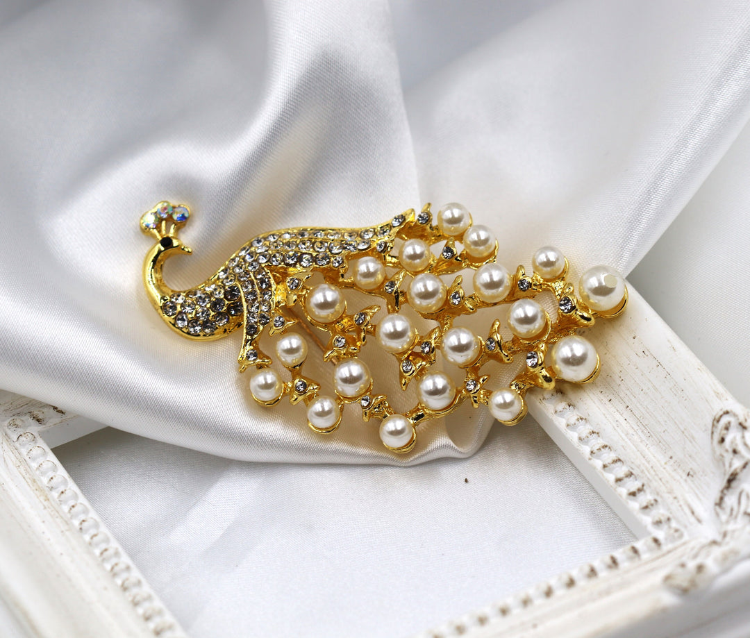 Phoenix Brooch, Crystal Bird Brooch, Peacock Brooch, Elegant Brooch, Unique Brooch, Statement Brooch, Unique Gift-Suit Brooch, Modern Brooch